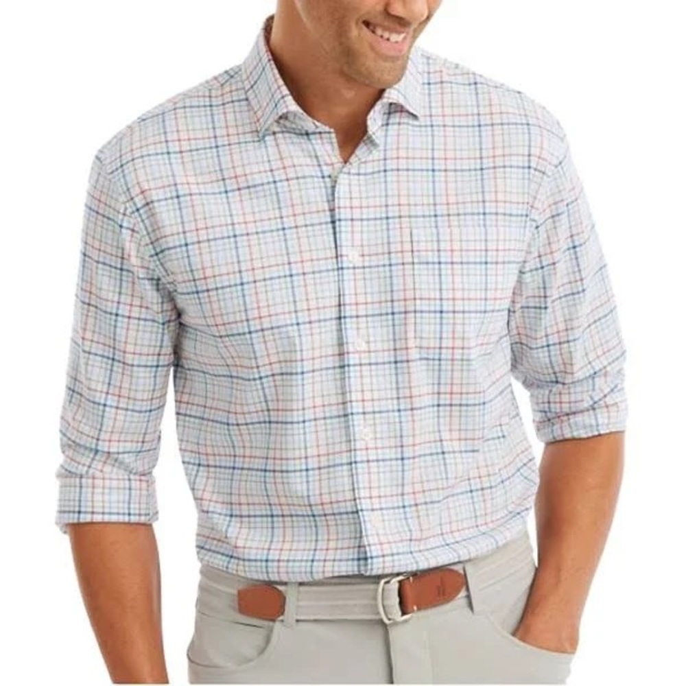 johnnie-O Men's Tweedy Prep-Formance Button-Down Shirt
 XXL